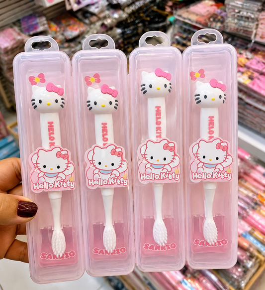 ESCOVA DE DENTE HELLO KITTY COM CASE
