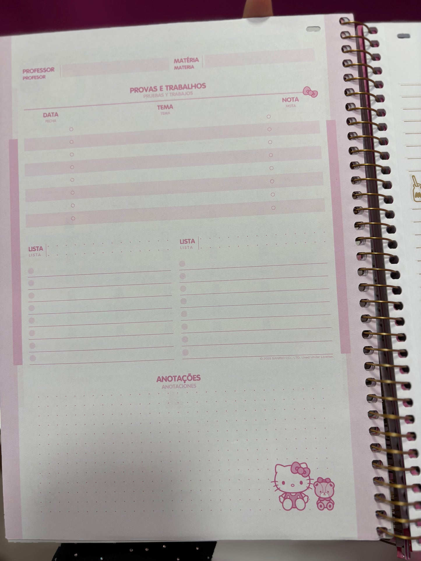 CADERNO HELLO KITTY 10 MATÉRIAS CAPA 2026