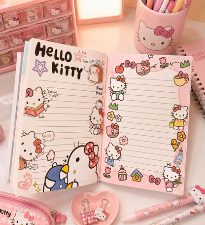 AGENDA HELLO KITTY FOLHAS SUPER DECORADAS