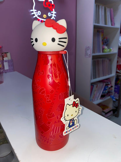 GARRAFA DE AÇO CABEÇA HELLO KITTY ORIGINAL