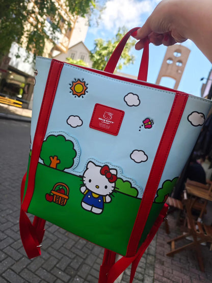 MOCHILA COURO HELLO KITTY ORIGINAL