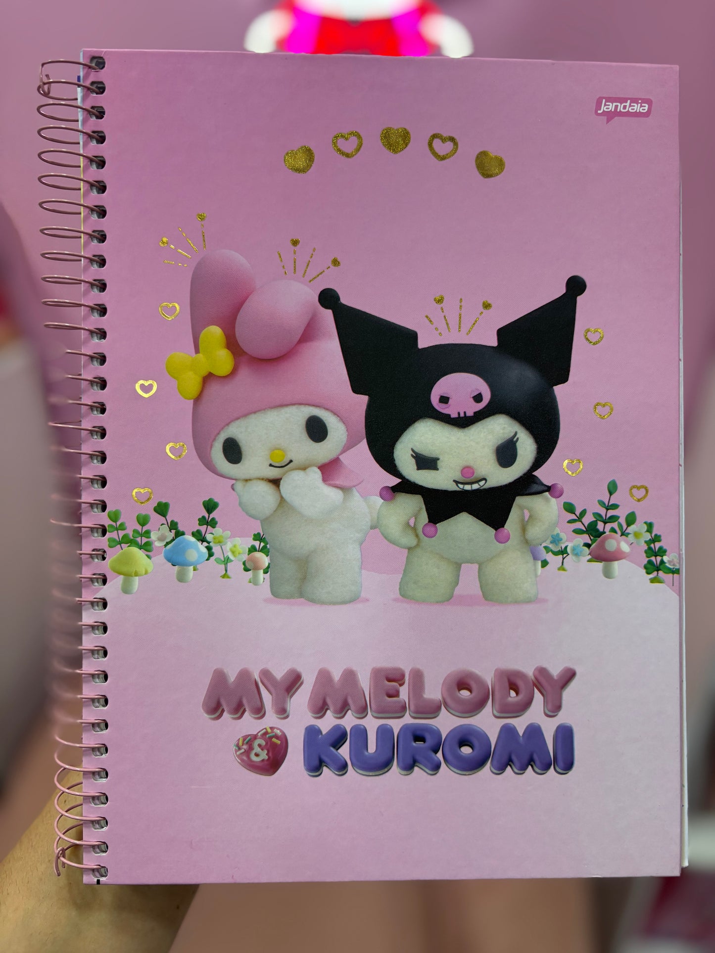 CADERNO 10 MATÉRIAS SERIE KUROMI E MY MELODY