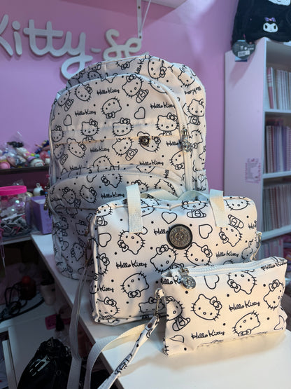 KIT MOCHILA KIPLING E HELLO KITTY MATERIAL IMPERMEÁVEL