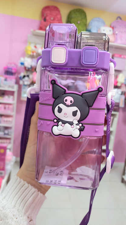 GARRAFA SANRIO 2 bocas, My Melody, Kuromi e cinnamoroll