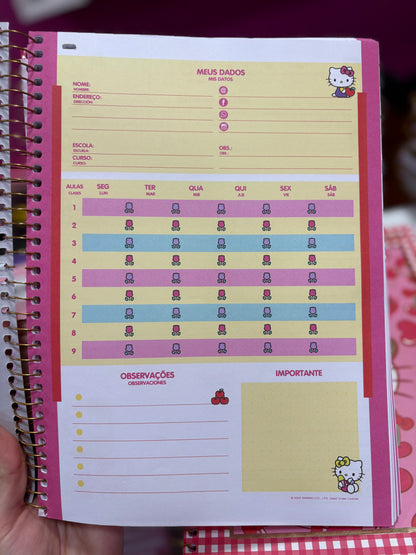CADERNO HELLO KITTY 10 MATÉRIAS CAPA 2026