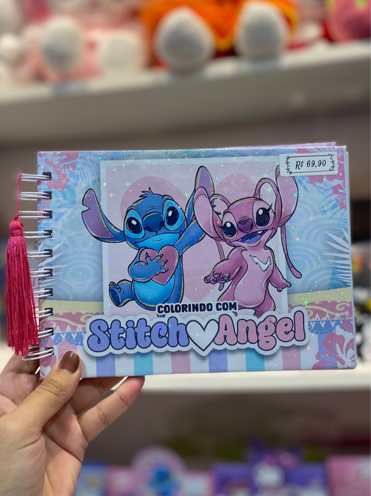 Livro de colorir STITCH E ANGEL