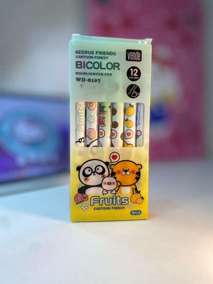 Marcadores 12 cores com cheirinho de frutas