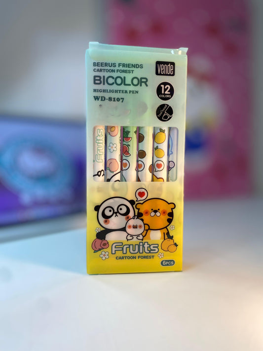Marcadores 12 cores com cheirinho de frutas