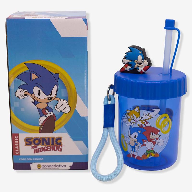 COPO FLIP CANUDO HELLO KITTY, HARRY POTTER, SONIC, HOMEM ARANHA, BOB ESPONJA