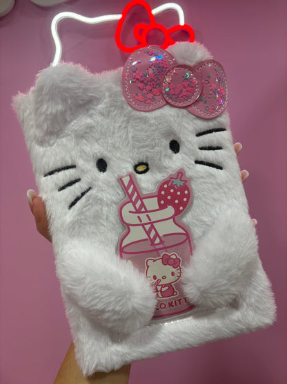 CADERNO PELÚCIA HELLO KITTY