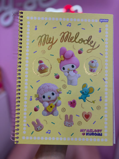 CADERNO 10 MATÉRIAS SERIE KUROMI E MY MELODY