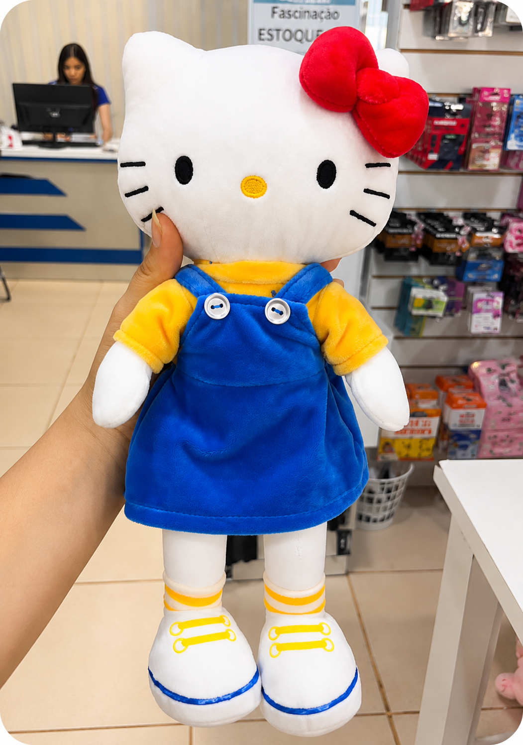 BONECA DE PANO HELLO KITTY 35cm