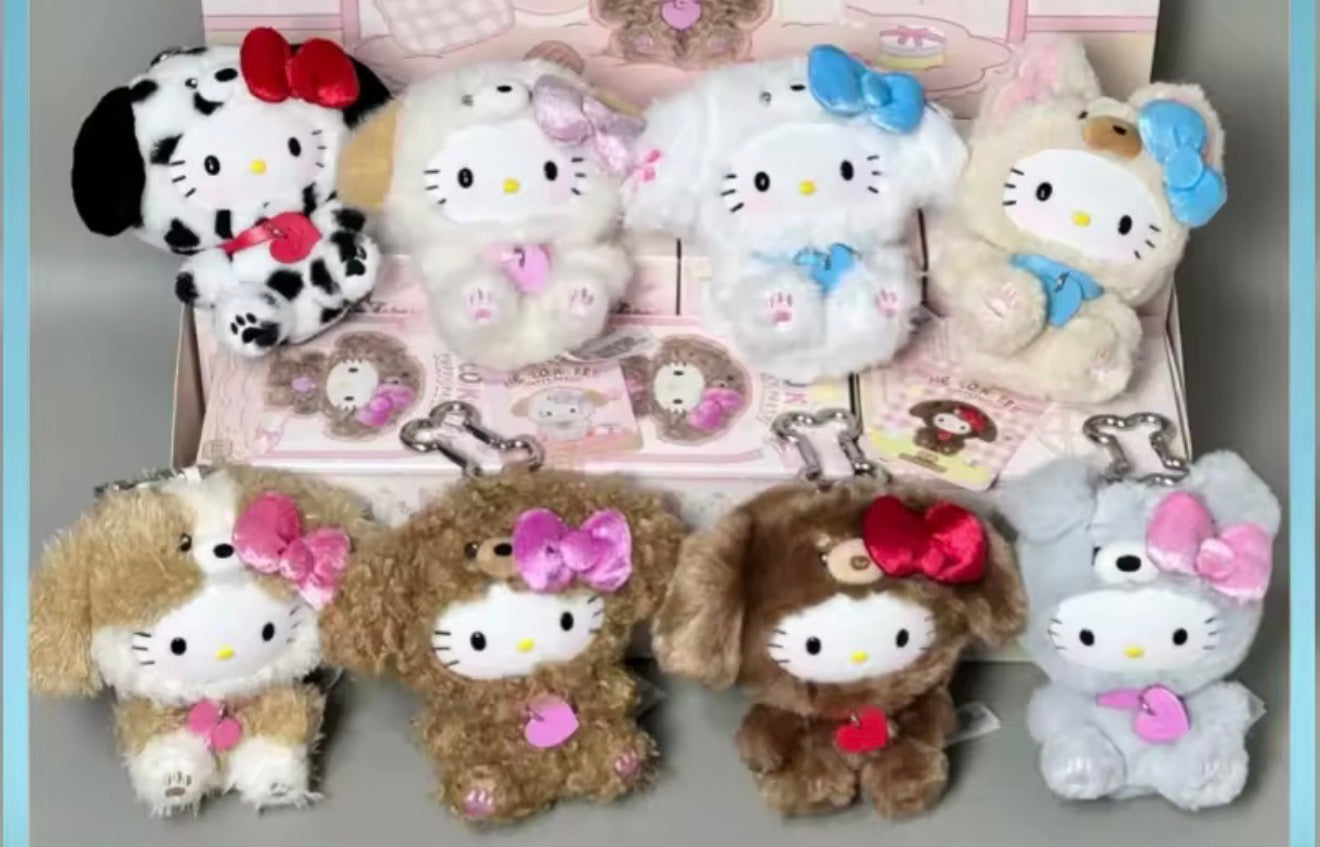 CHAVEIRO BLIND BOX ORIGINAL SANRIO, IMPORTADO, HELLO KITTY CACHORRINHO
