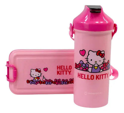 KIT LANCHE, MARMITA E GARRADA HELLO KITTY