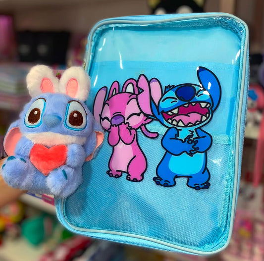 PASTA PARA IPAD E CADERNO COLEGIAL STITCH (não acompanha chaveiro)