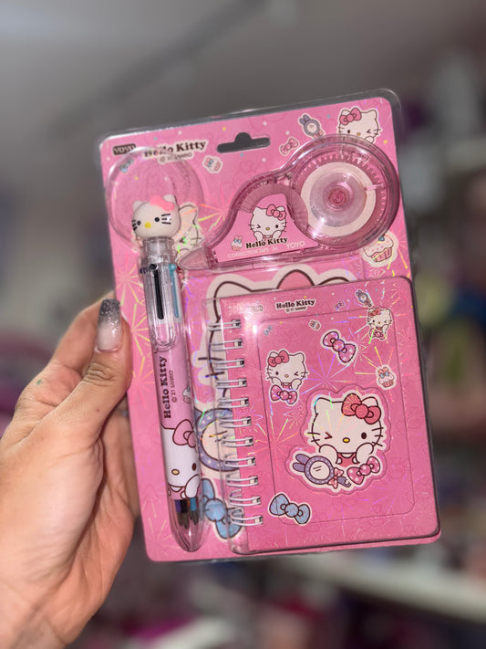 KIT MINI BLOCO HELLO KITTY
