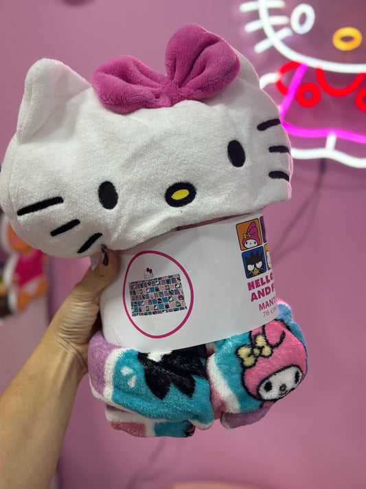 MANTA COM CAPUZ HELLO KITTY