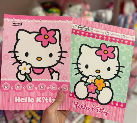 CADERNO VINTAGE BROCHURA CAPA MOLE HELLÔ KITTY