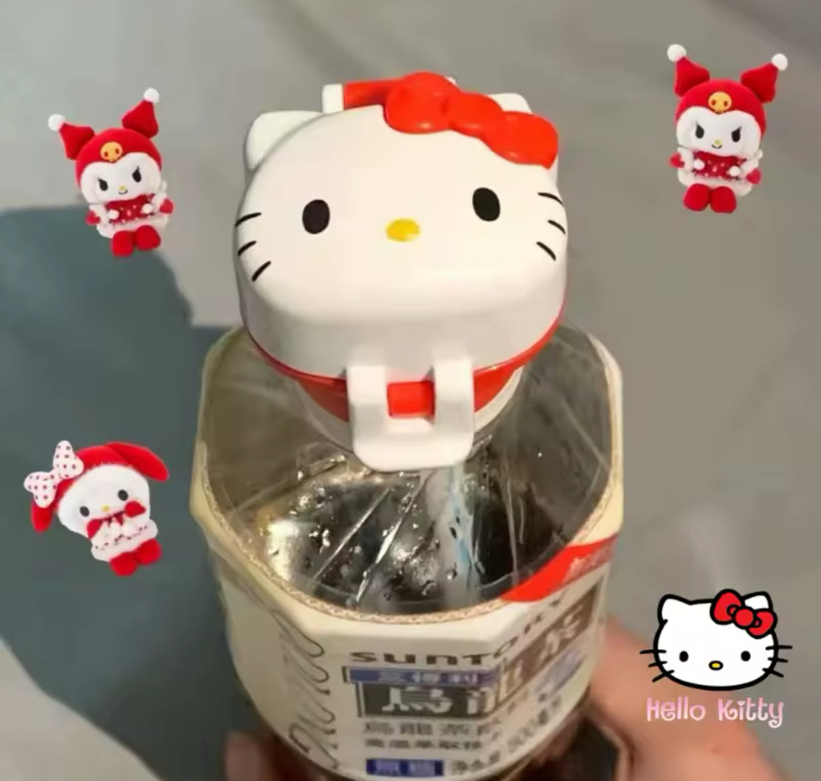 TAMPA PARA GARRAFA PET HELLO KITTY