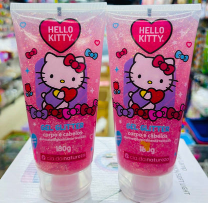 Gel com glitter Hello Kitty