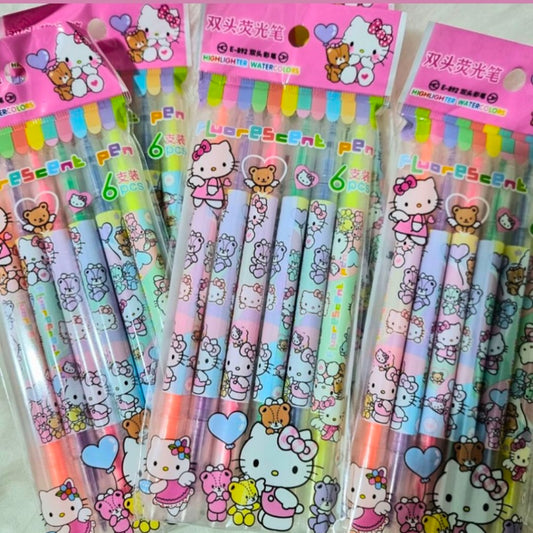 MARCADOR DE TEXTO 2 em 1 hello kitty