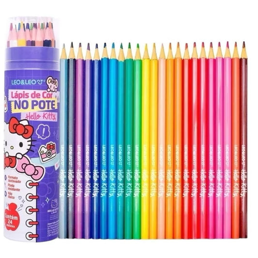 LAPIS DE COR HELLO KITTY 24 cores