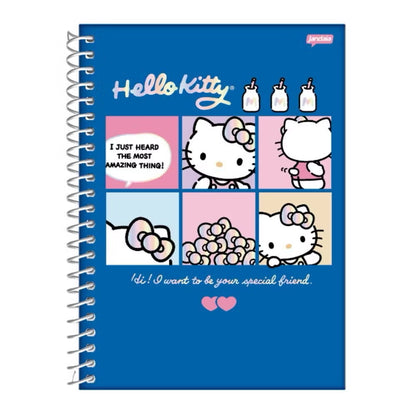 CADERNO UNIVERSITÁRIO HELLO KITTY 10 MATÉRIAS