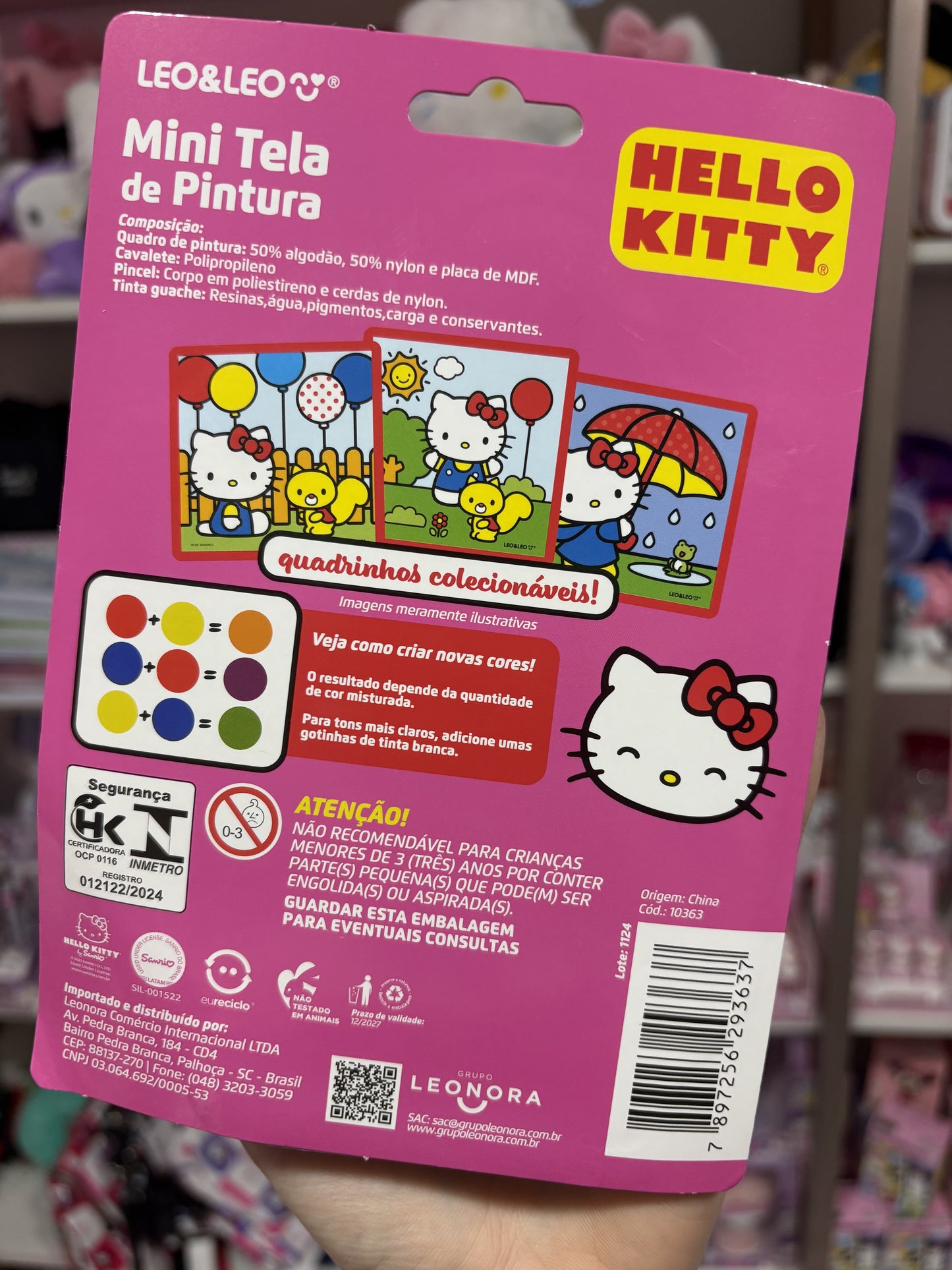 MINI TELA PINTURA HELLO KITTY