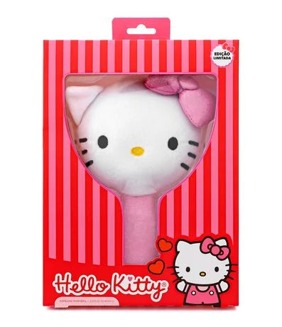 ESPELHO DE MÃO PELÚCIA HELLO KITTY