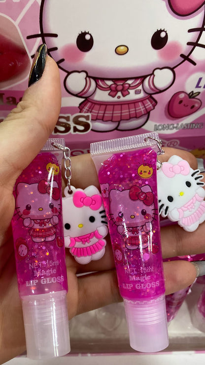 GLOSS HELLO KITTY COM CHAVEIRO
