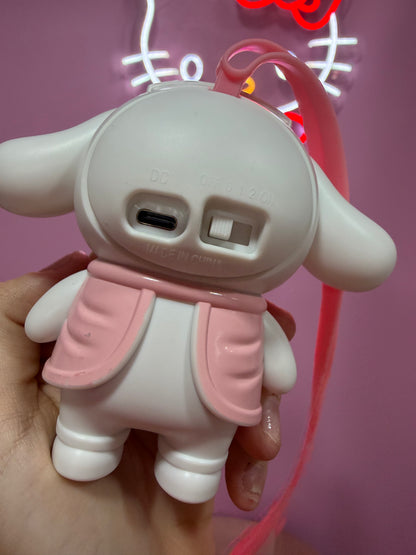 VENTILADOR PORTATIL CINNAMOROLL COM 2 velocidades e carregador