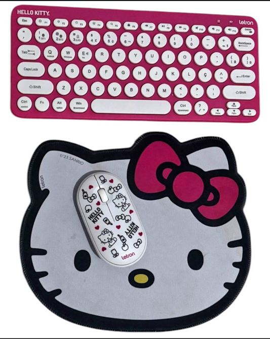 Teclado e Mouse Hello Kitty