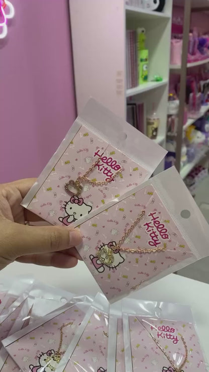 COLAR DOURADO HELLO KITTY COM PINGENTE